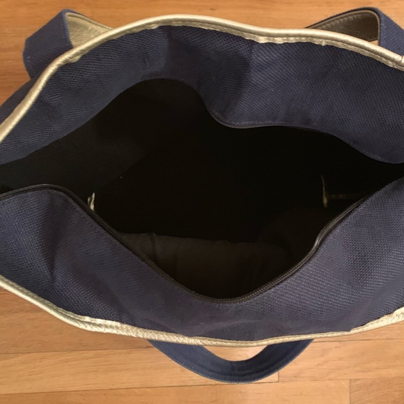 Lauren Merkin Navy Tote Bag - Picture 2 of 4